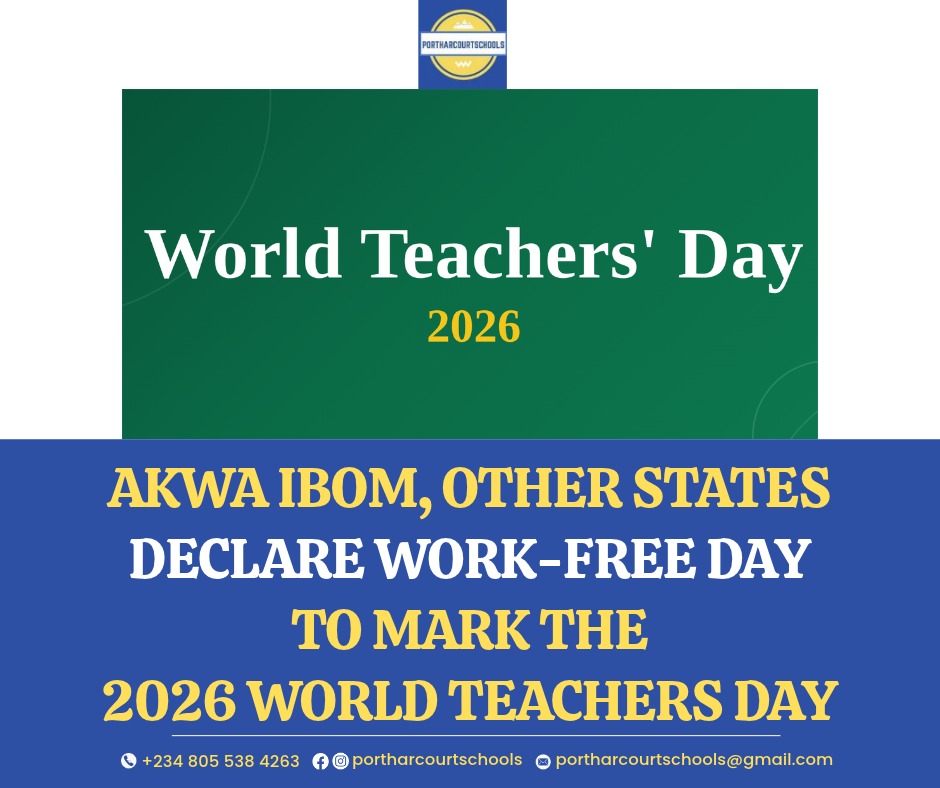 Akwa Ibom, Other States Declare Work-Free Day To Mark The 2026 World Teachers Day